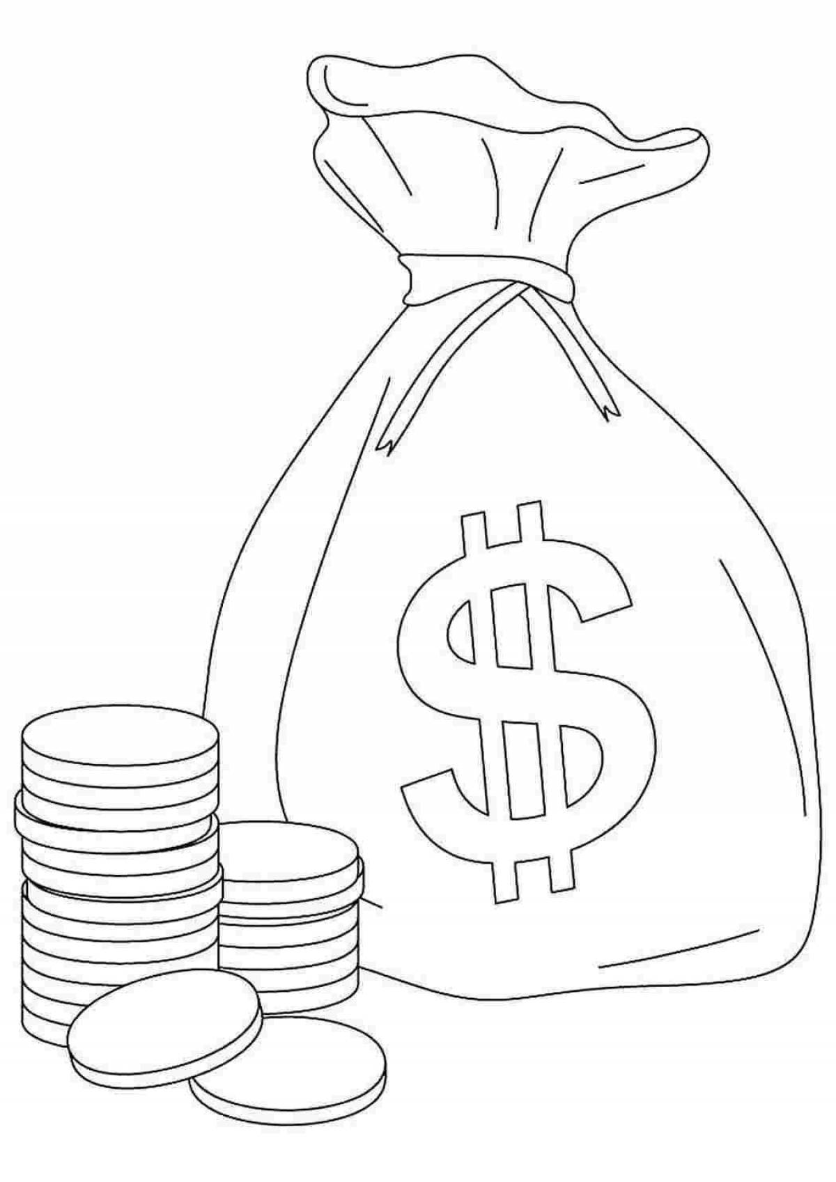 Fun coloring book for kids about financial literacy