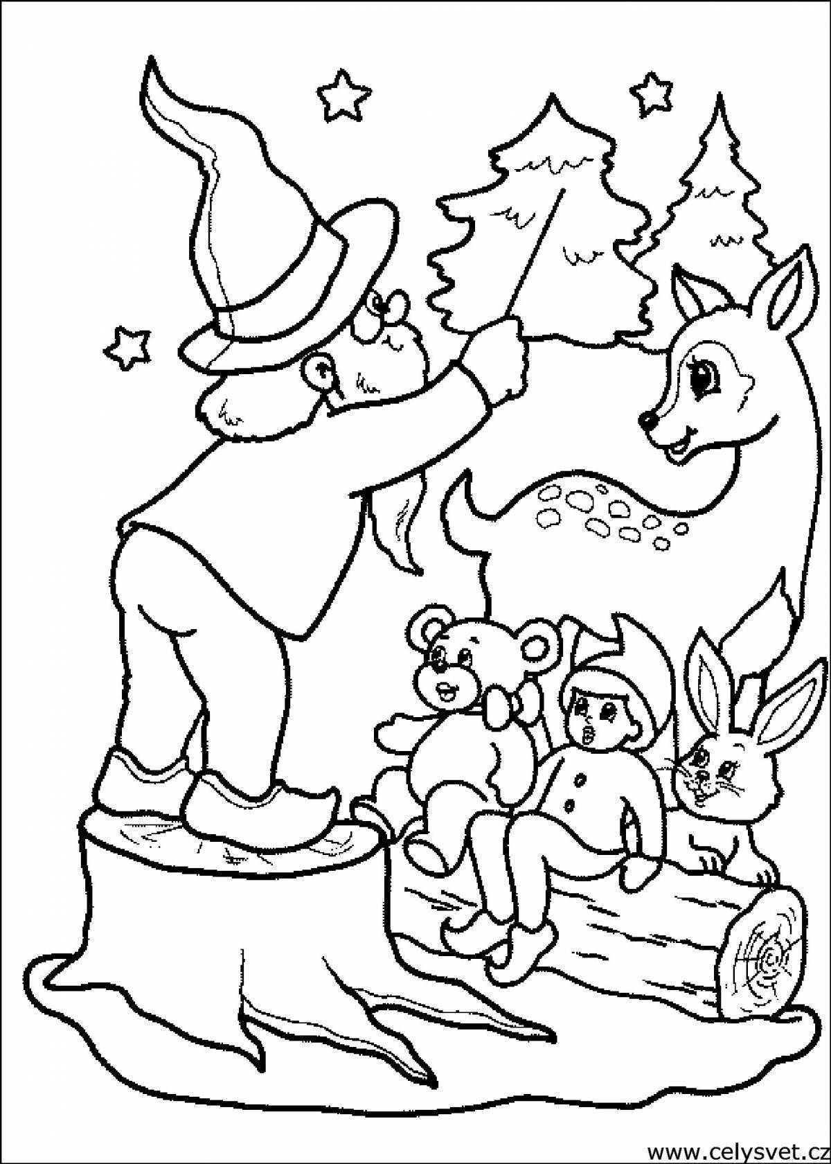 Colorful Christmas story coloring book