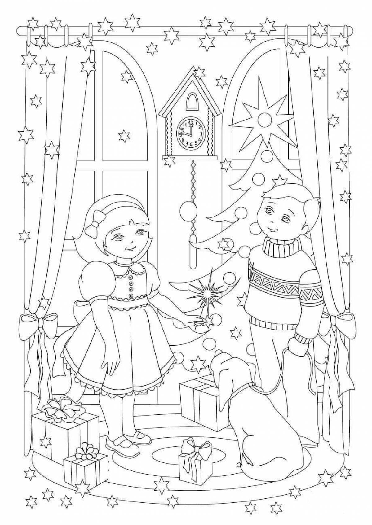 Christmas fairy tale coloring book
