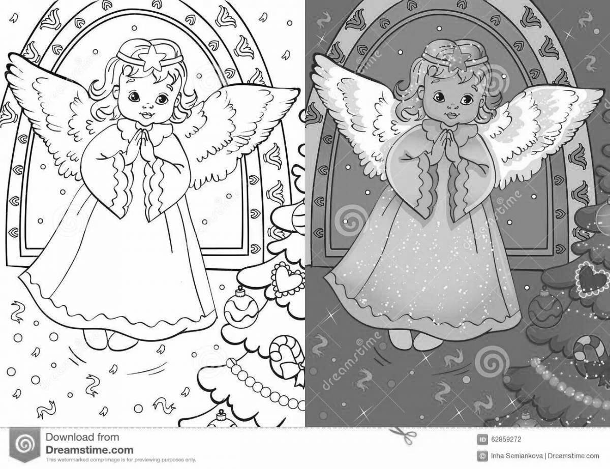 A dazzling Christmas story coloring book