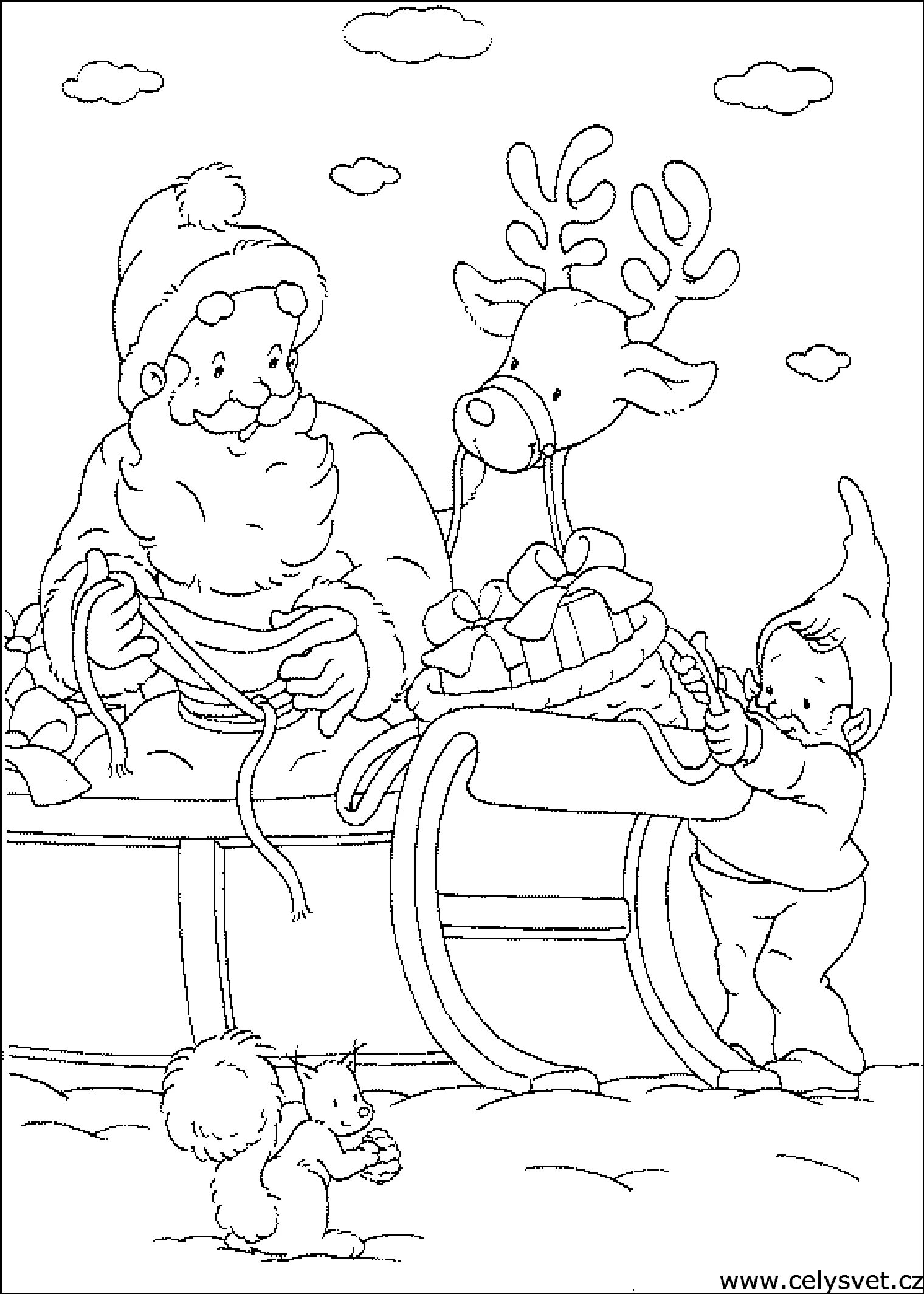 Sparkling Christmas story coloring book