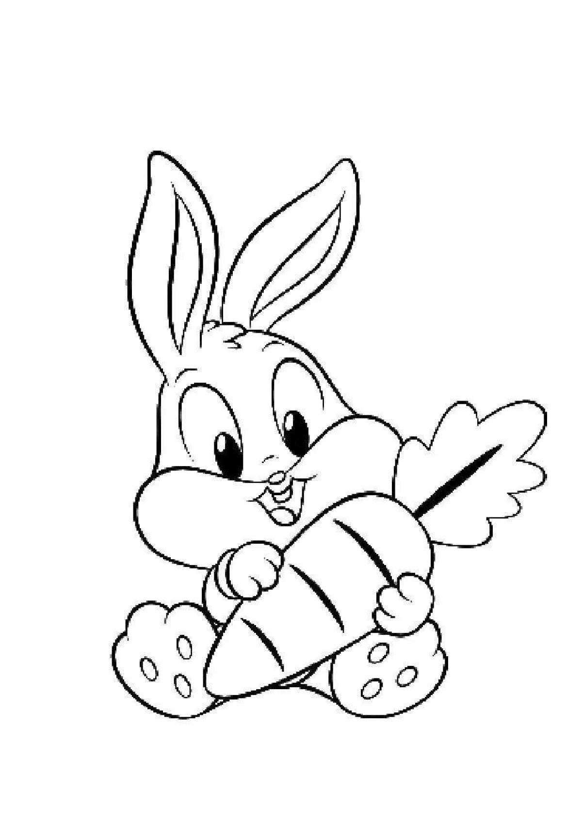 Adorable Year of the Rabbit coloring book for kids