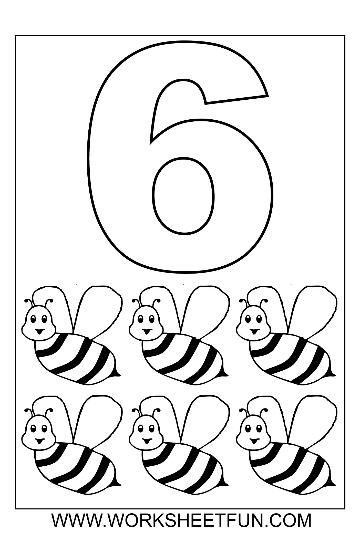 Цифра 6 для дошкольников #24