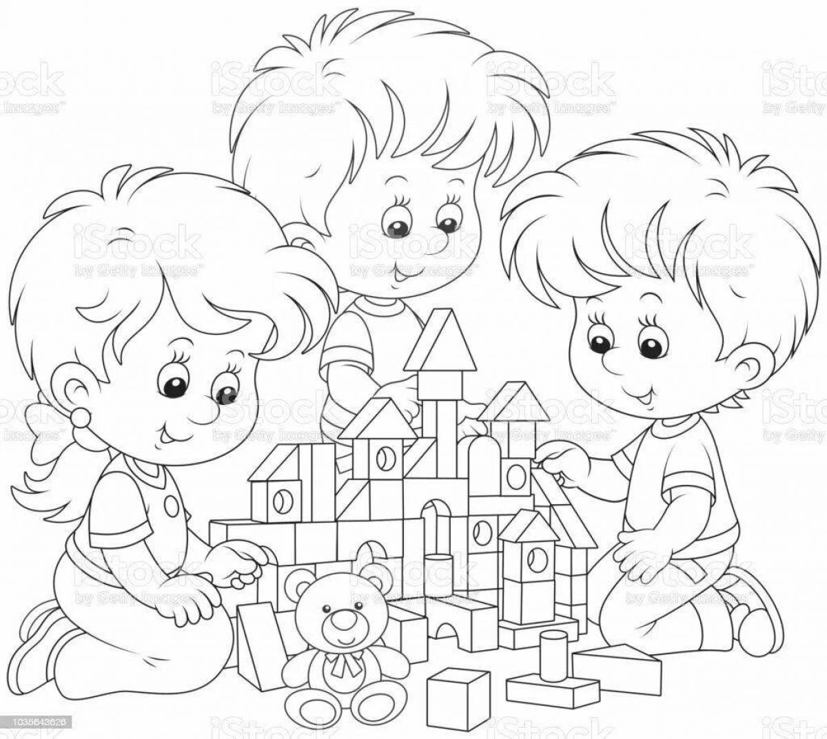 Coloring book Kindergarten for toddlers