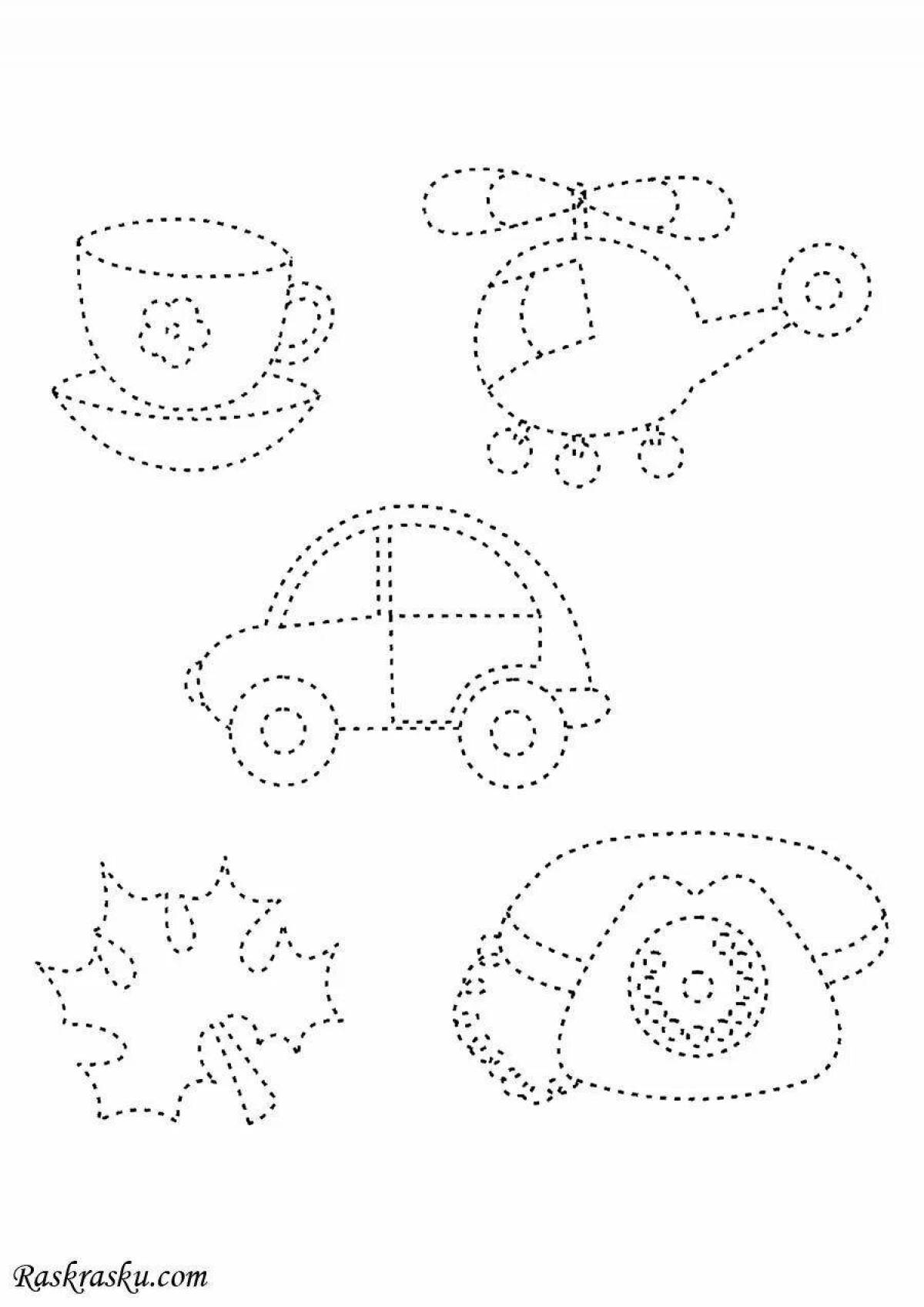 Creative coloring dots for kids