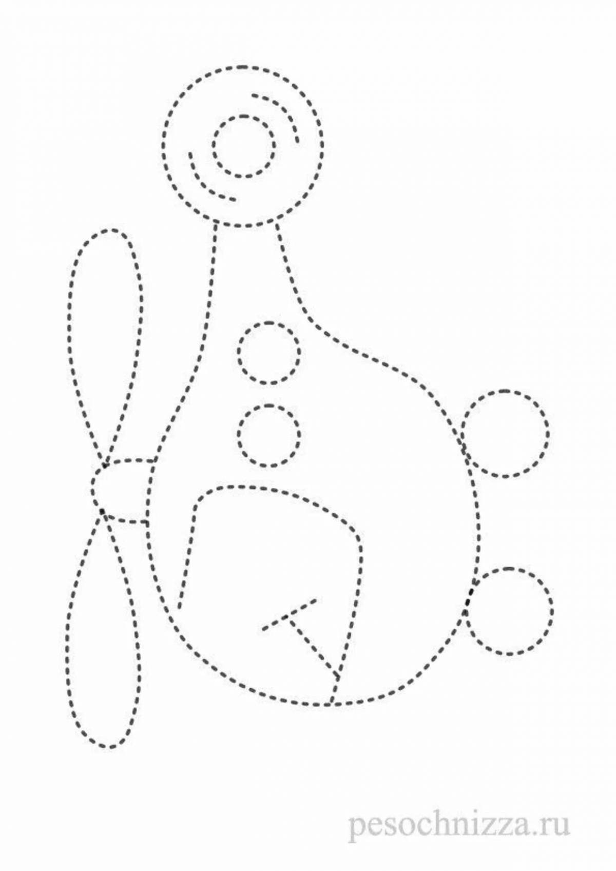 Exciting dotted coloring pages for kids