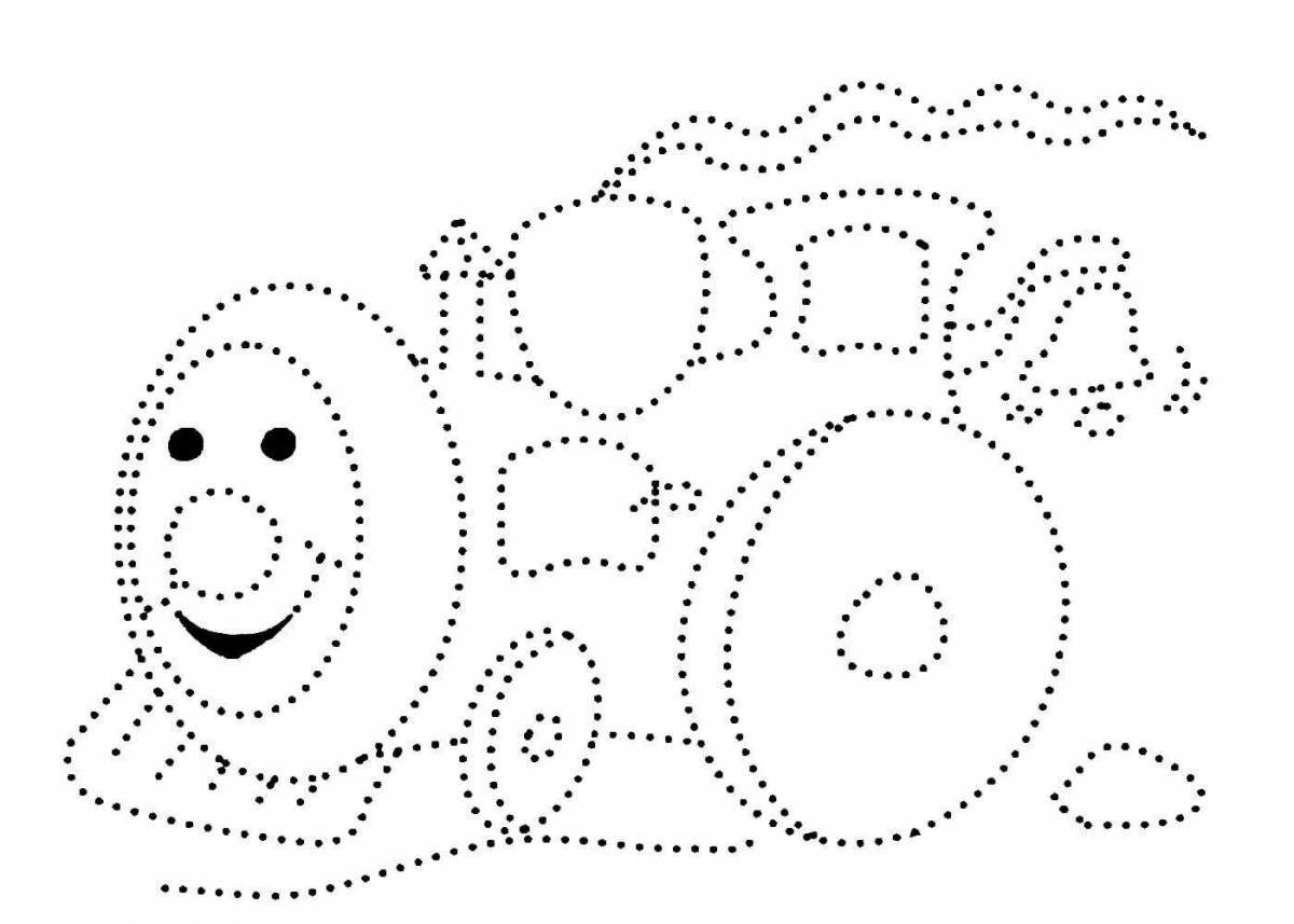 Color-crazy dots coloring page для детей