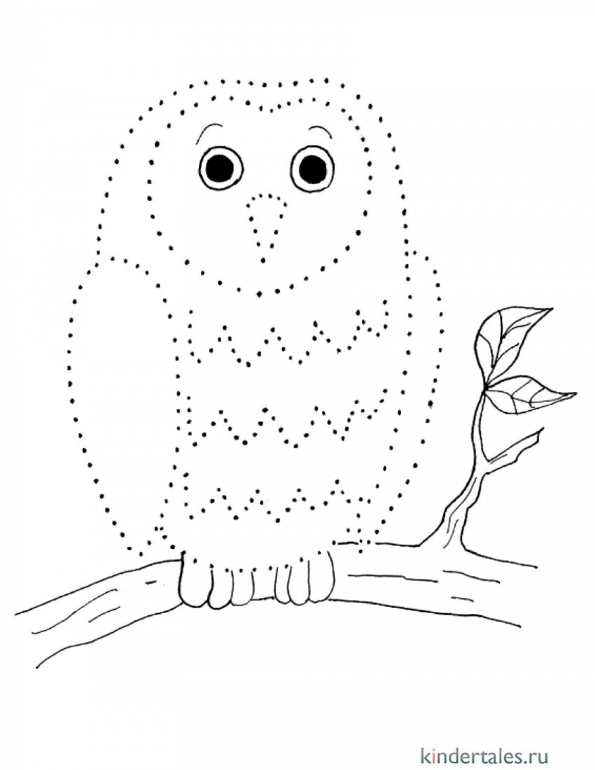 Colorful dotty dream coloring page for kids