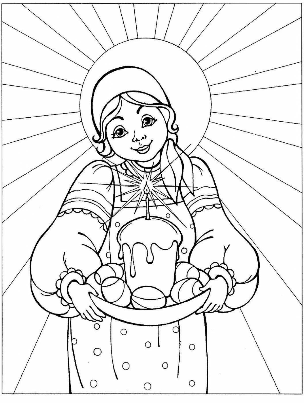 Coloring book fascinating Russian traditions