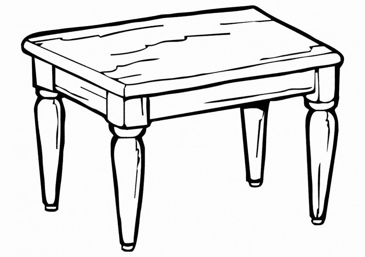 Charming children's furniture coloring book