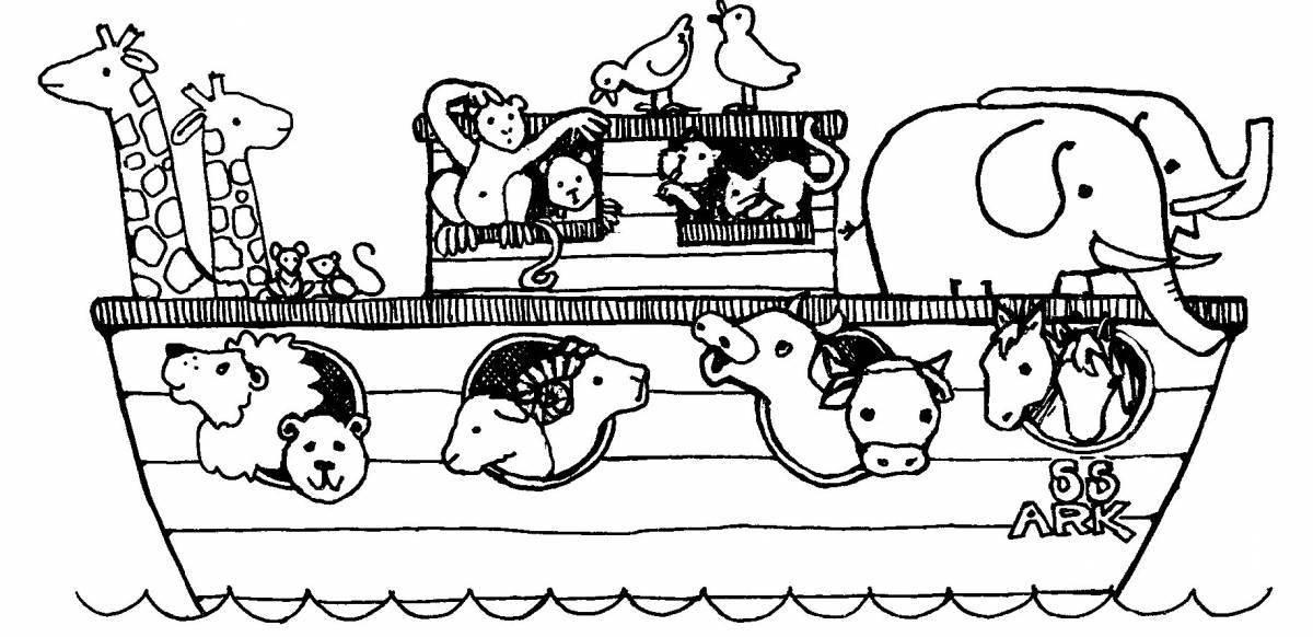 Delightful Noah's Ark coloring book for kids