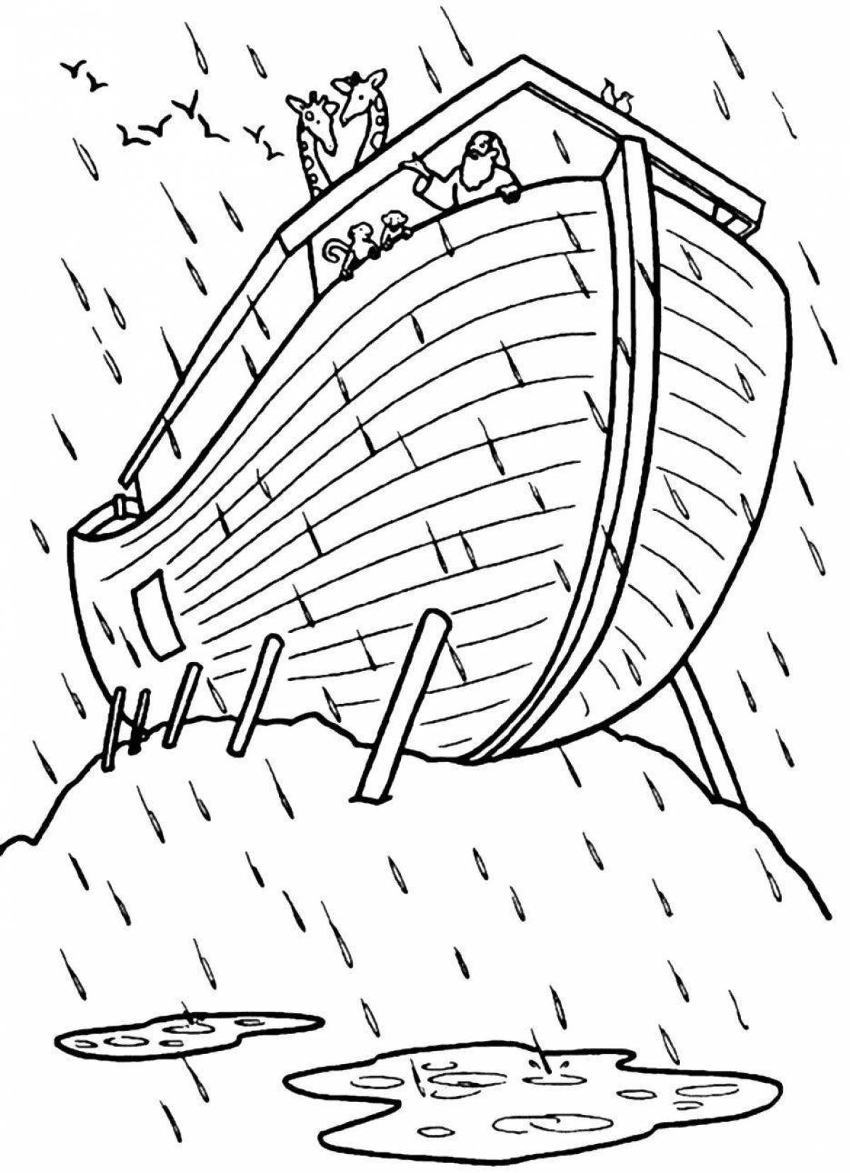 Inspirational Noah's Ark coloring book for kids