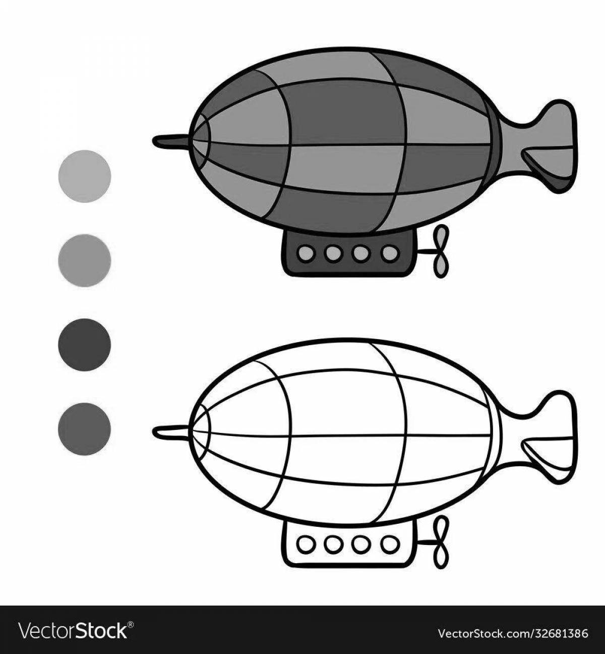 A fun airship coloring book for kids