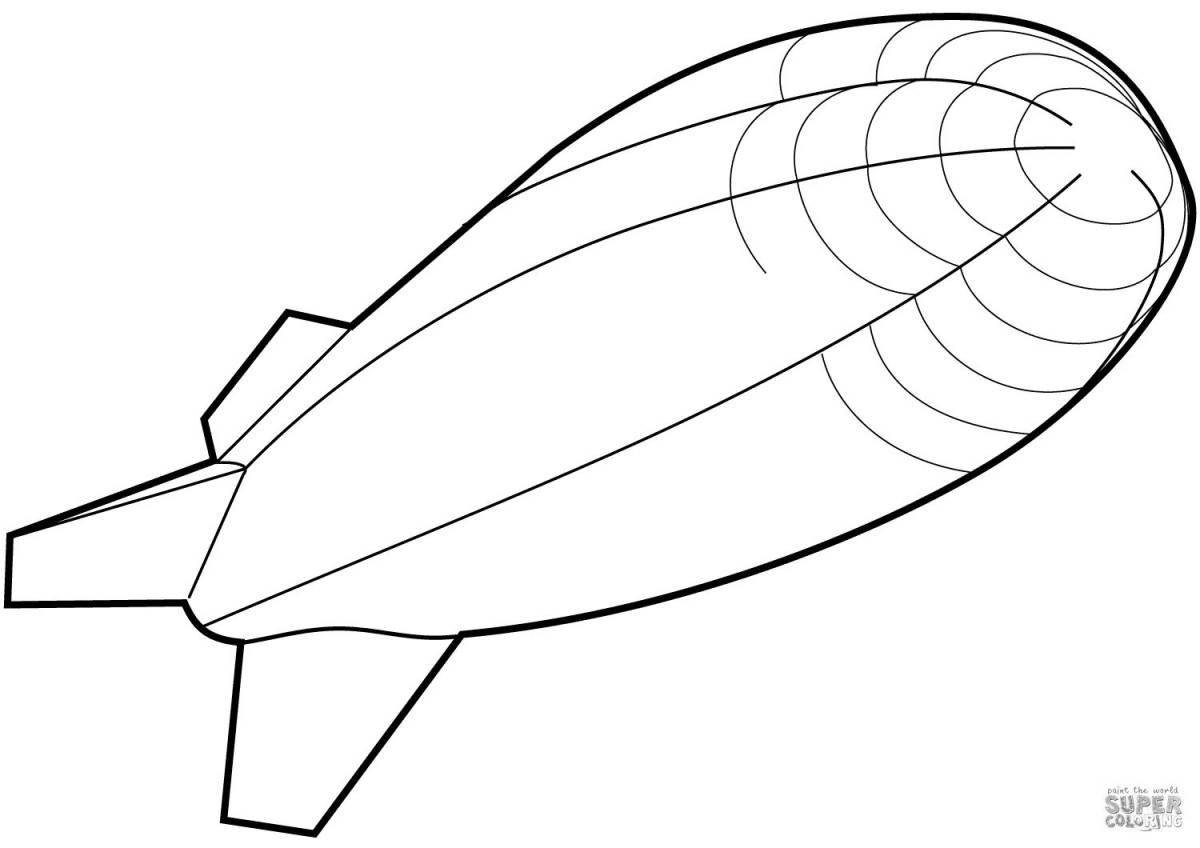 A fun airship coloring book for kids