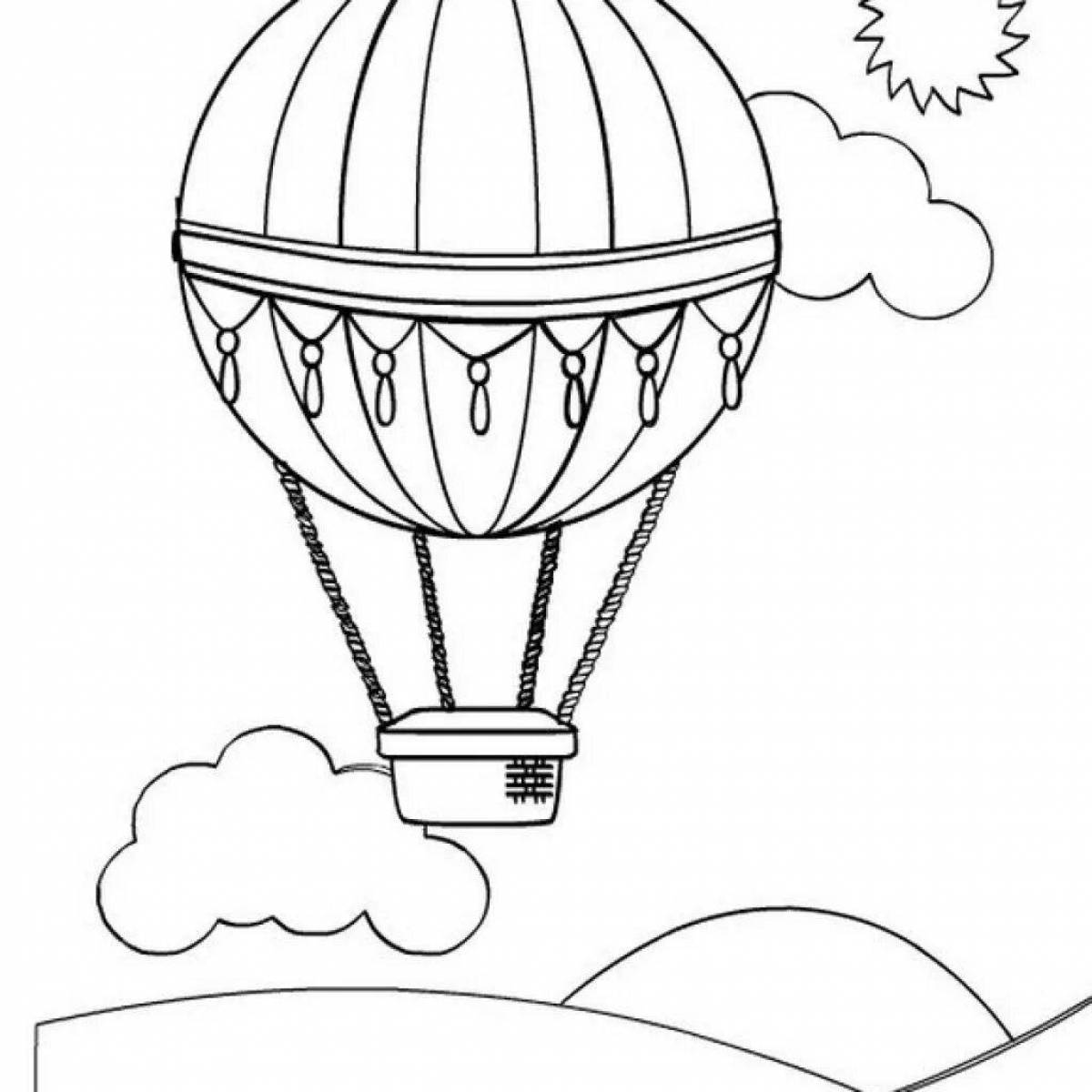 Outstanding airship coloring book for kids
