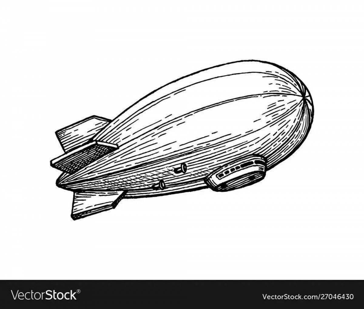 Amazing airship coloring pages for kids