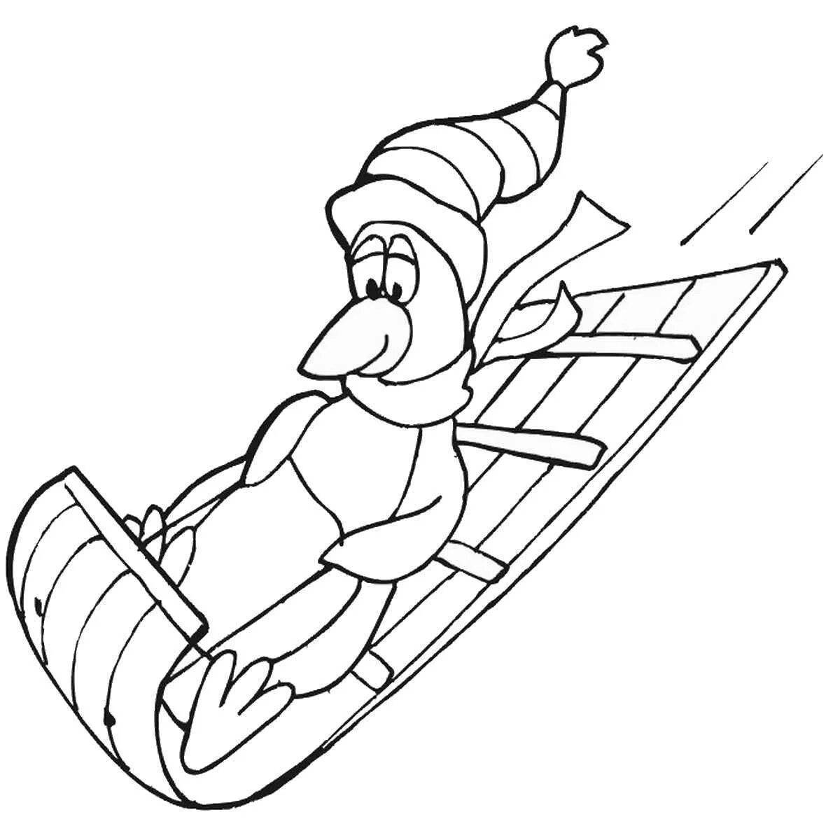 Snow Hill Live Coloring Page