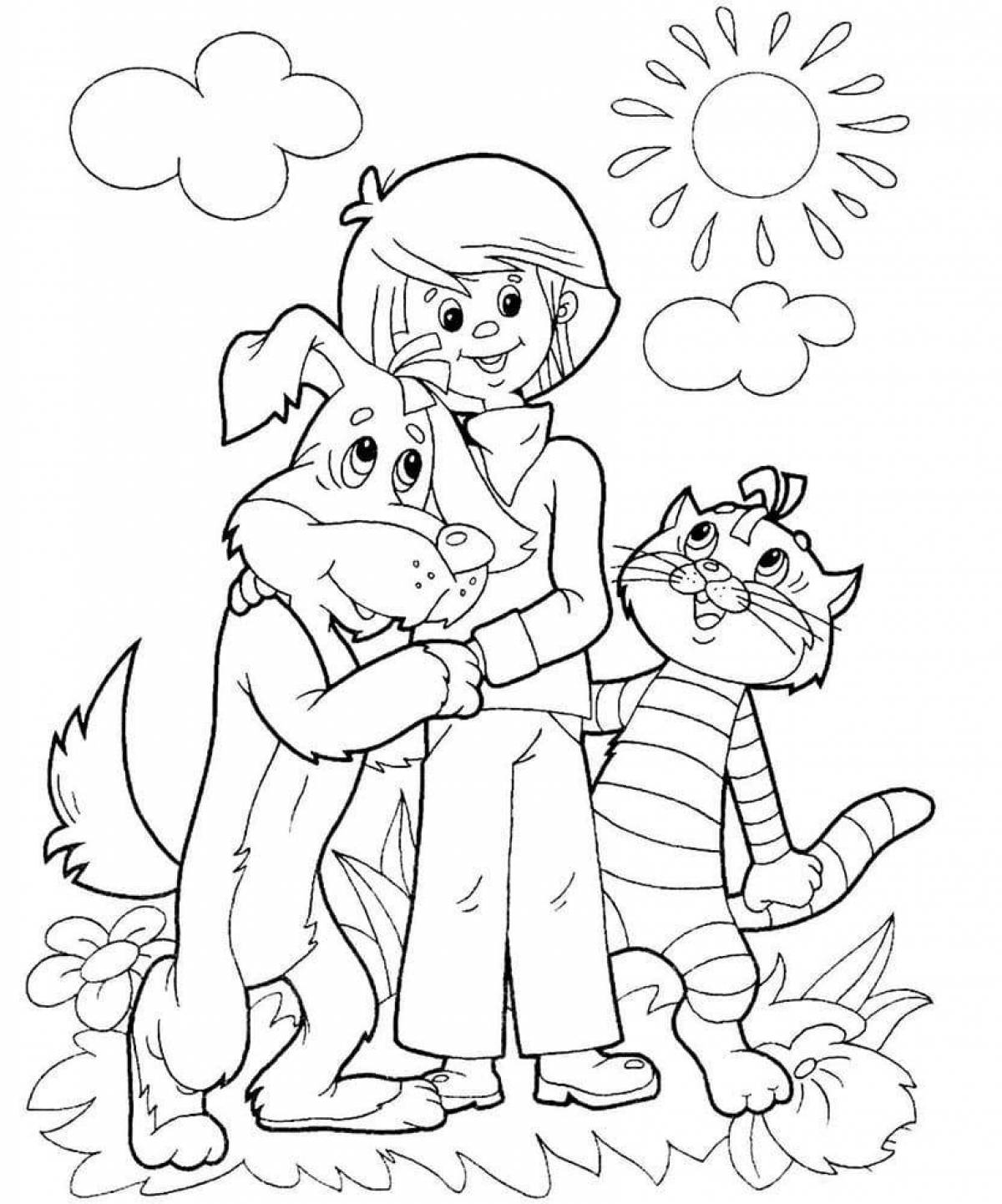 Adorable Pechkin Postman Coloring Pages for Babies