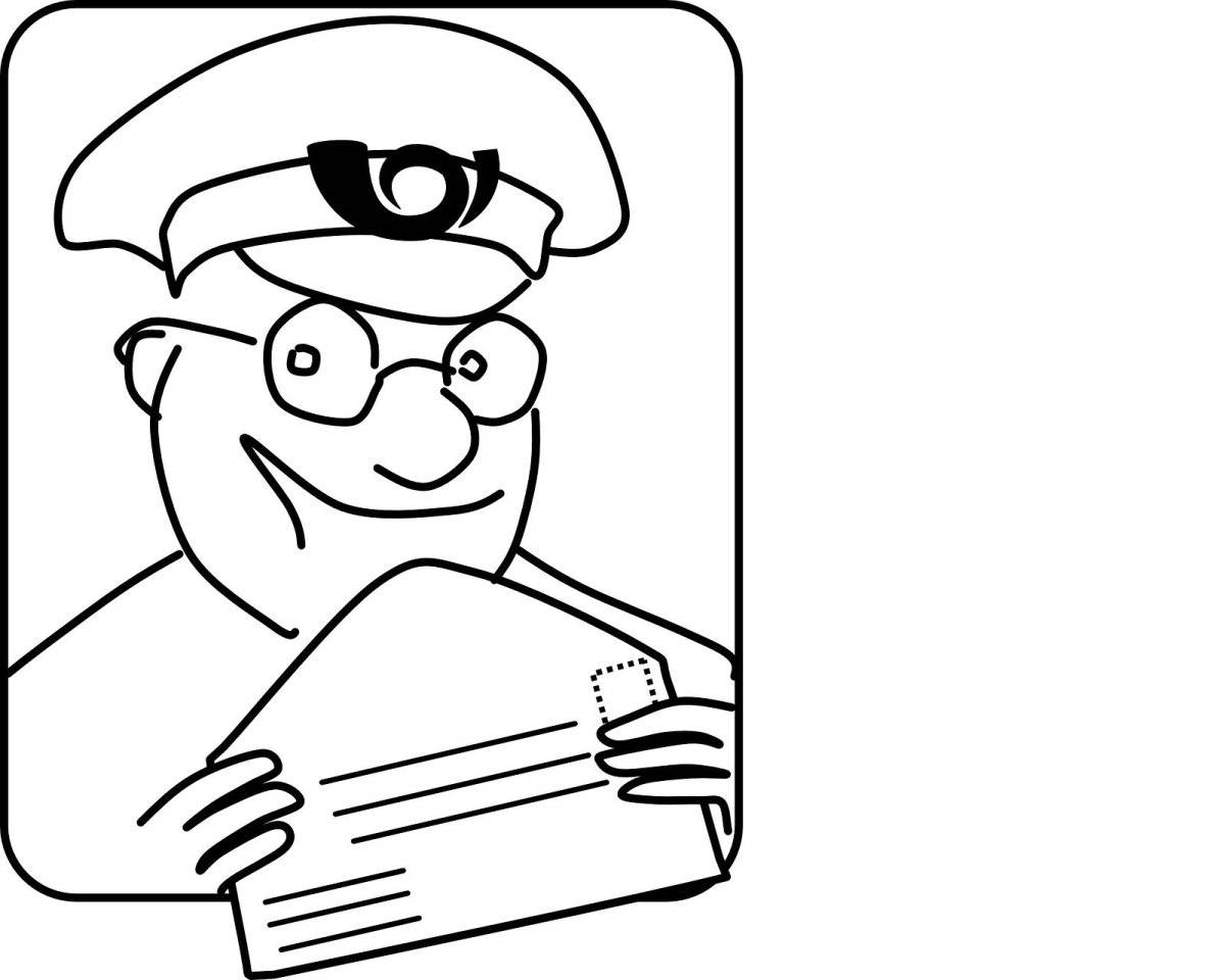 Fascinating Pechkin postman coloring pages for kids
