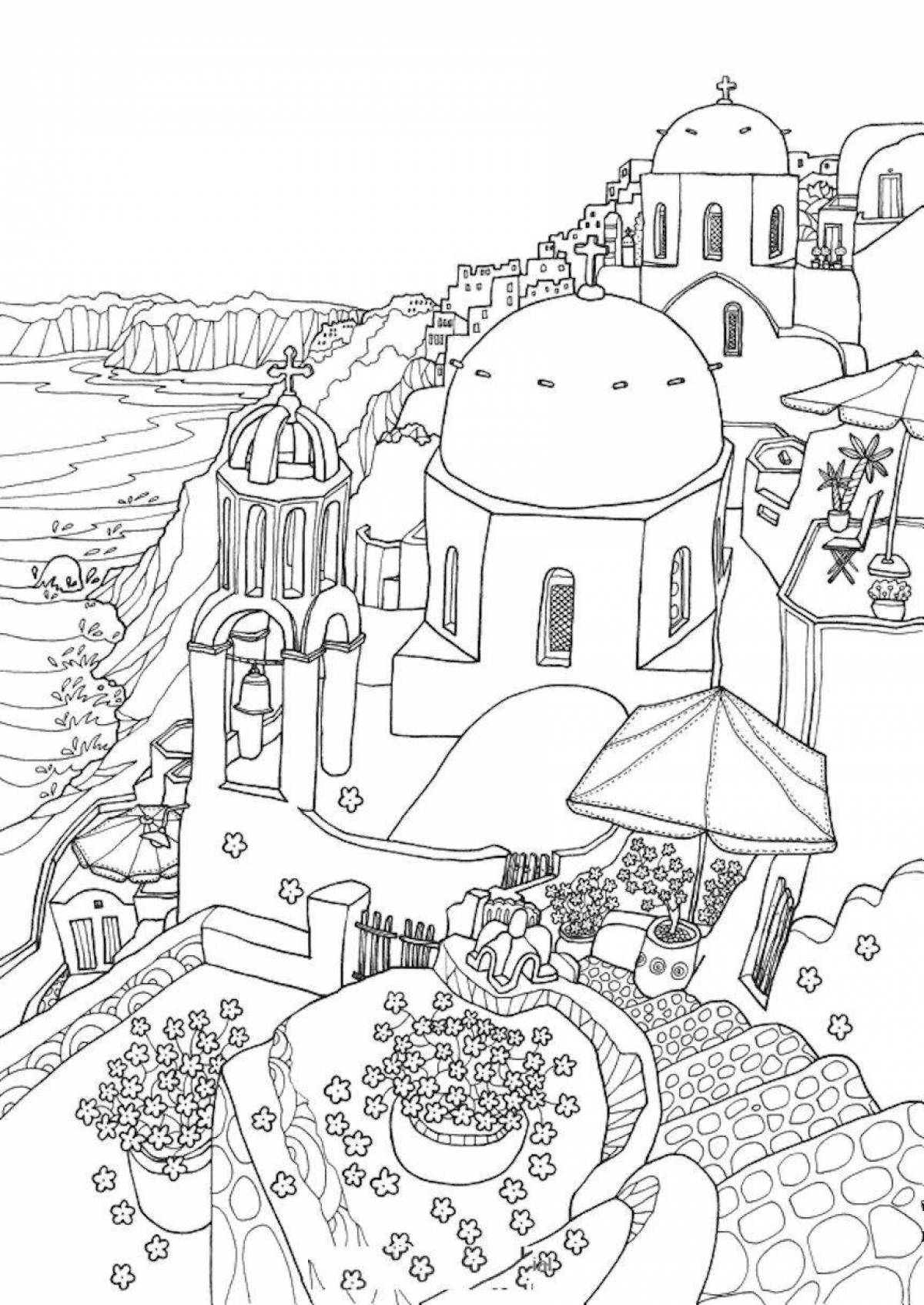 Ancient greece spectacular coloring book for kids