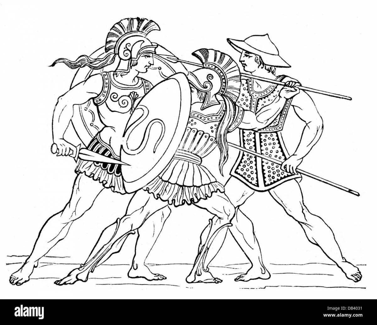 Beautiful ancient greece coloring book for kids