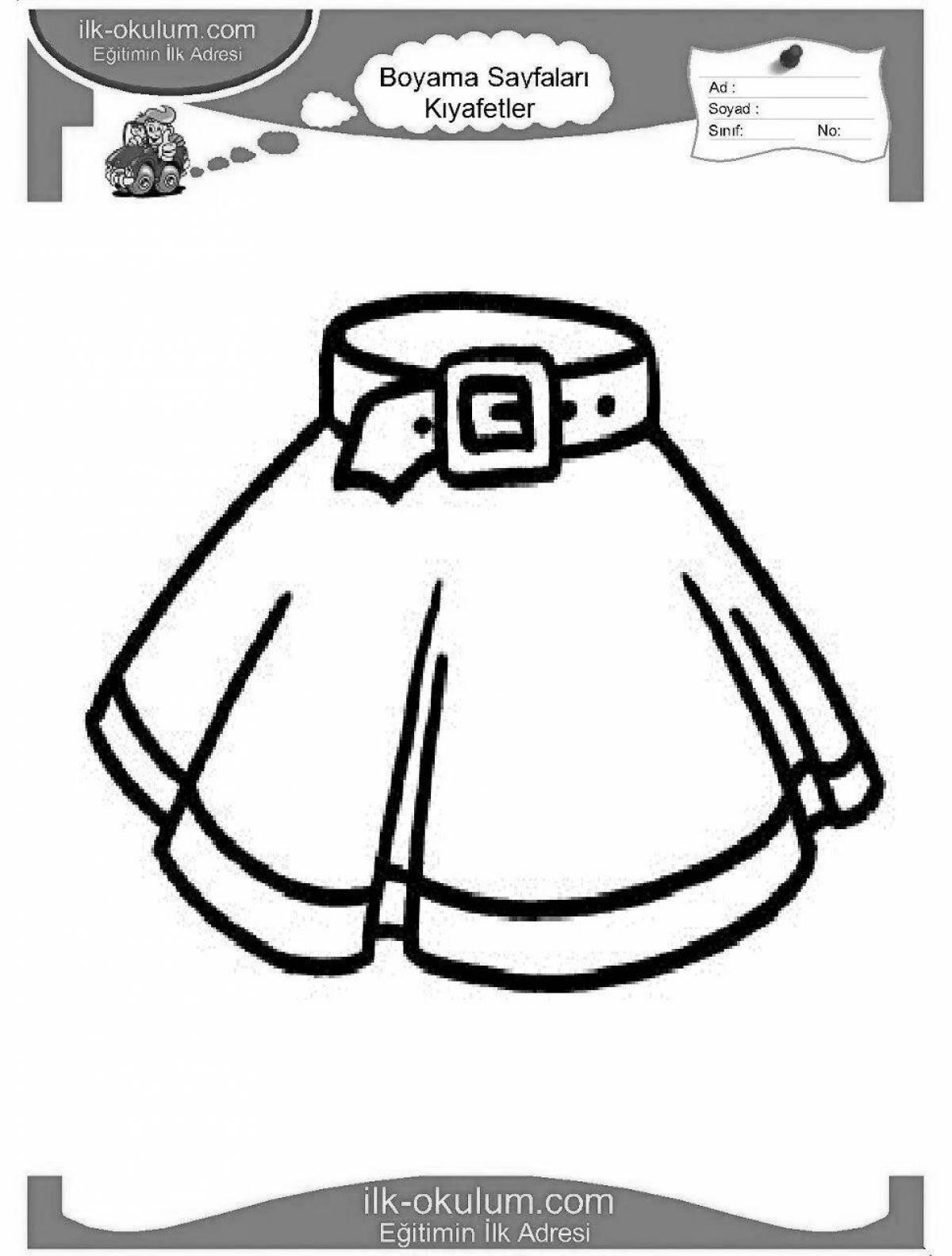 Coloring page of fashion clothes for ooty lalafanfan