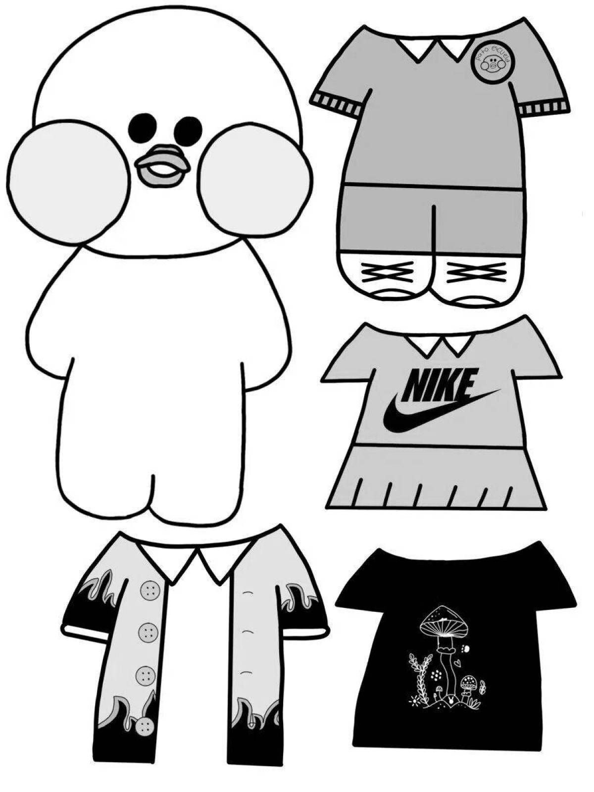 Unique clothes coloring page for ooty lalafanfan