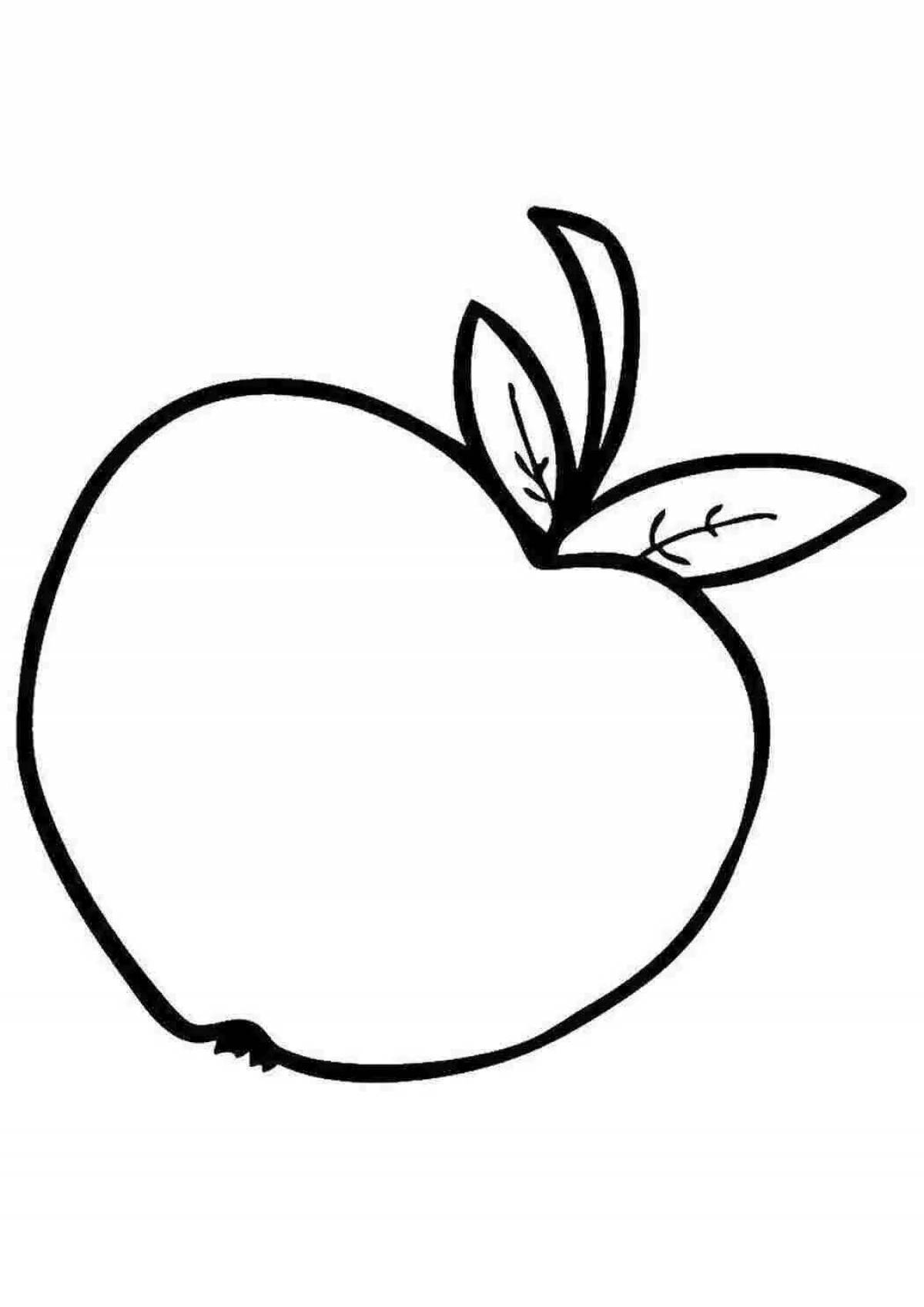 Красочный рисунок яблока для детей
