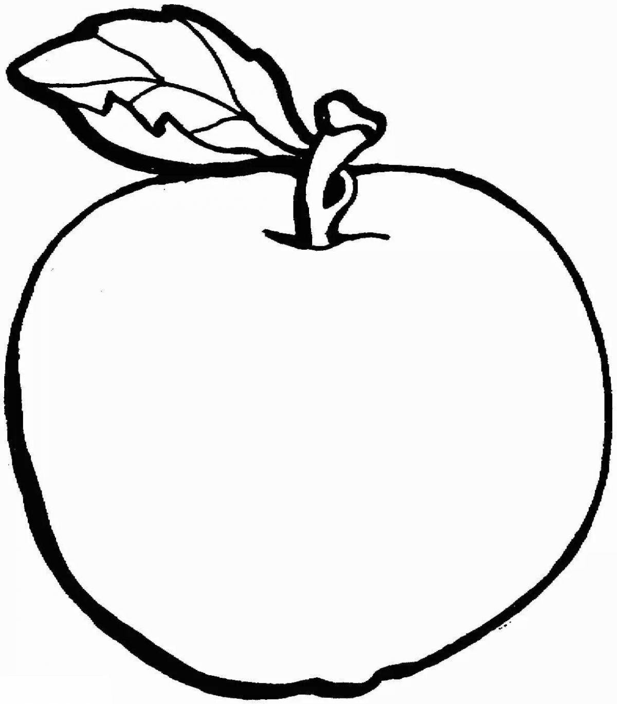 Apple drawing for kids #4