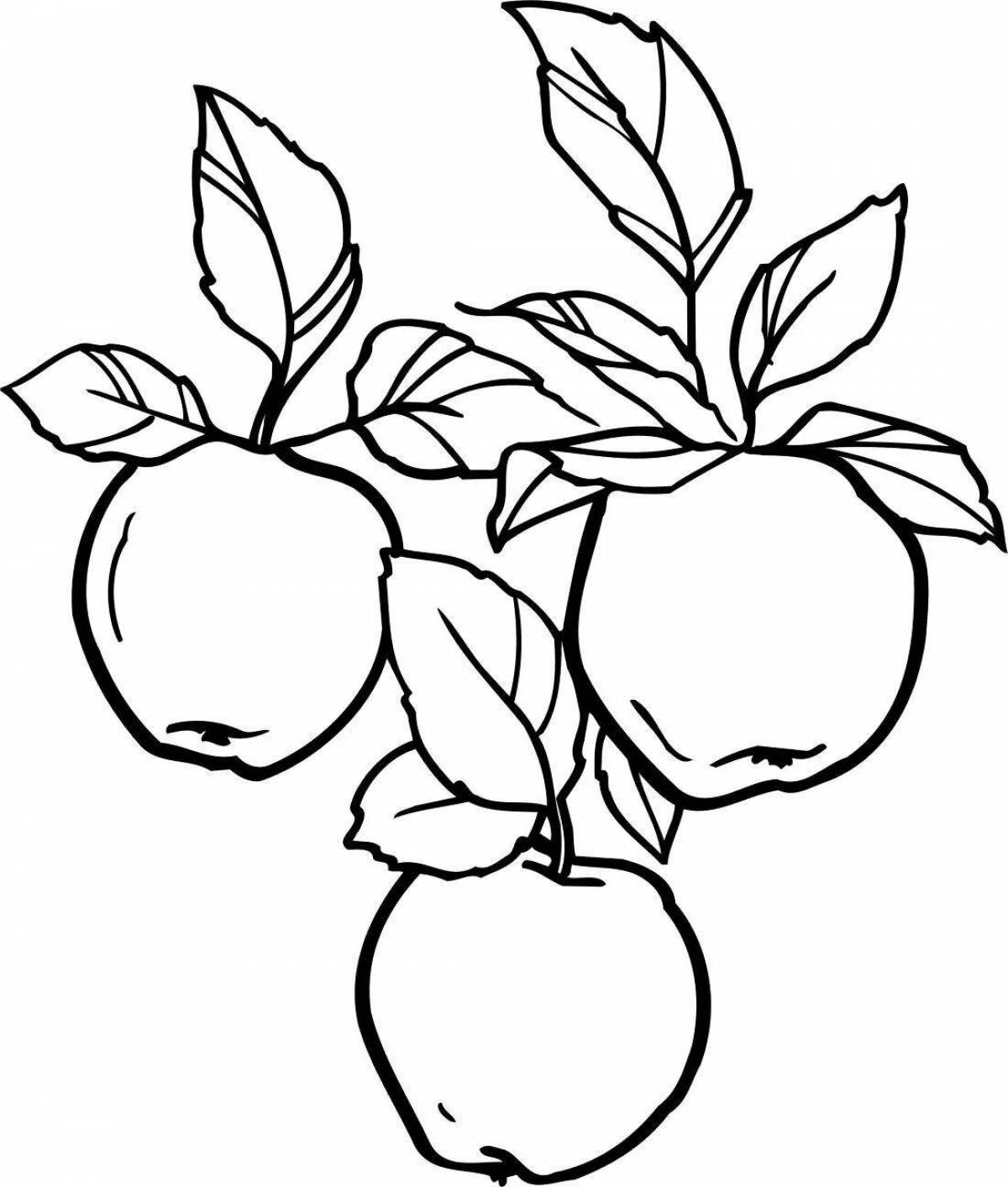 Яблоко рисунок для детей #5