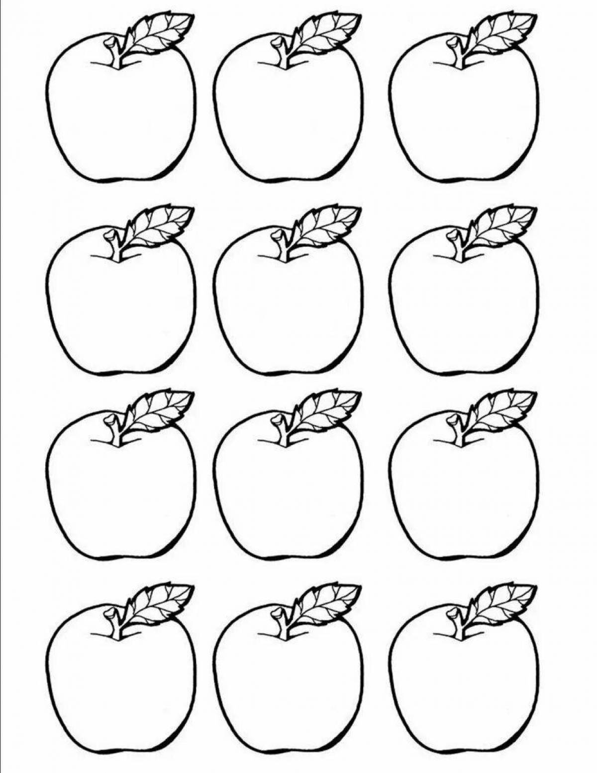 Яблоко рисунок для детей #6