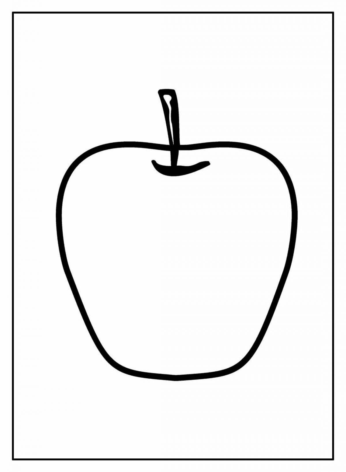 Яблоко рисунок для детей #8