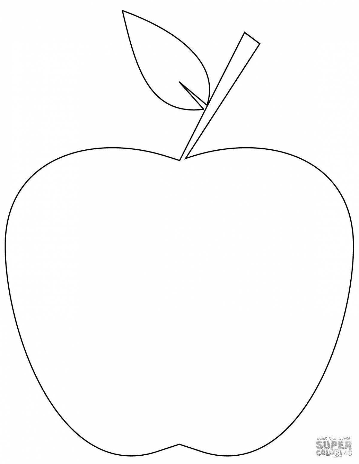 Яблоко рисунок для детей #9
