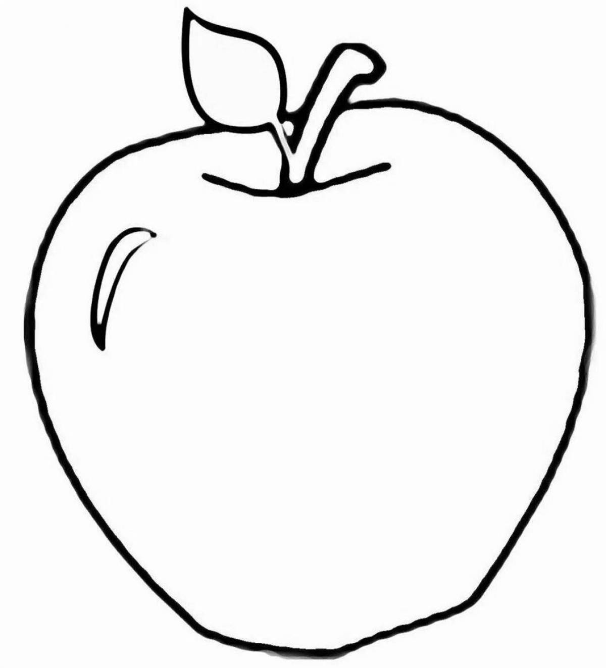 Яблоко рисунок для детей #12