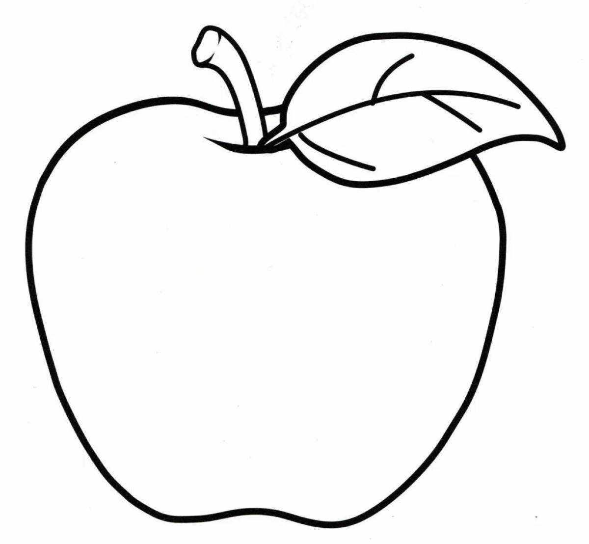 Яблоко рисунок для детей #26