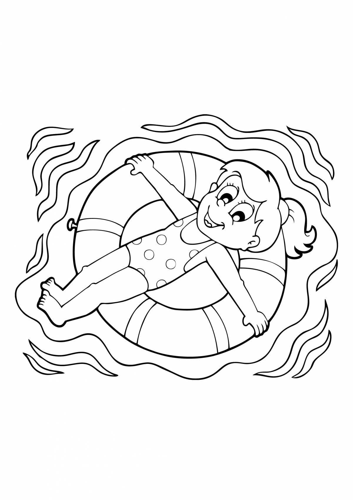 Fun life buoy coloring book for little ones