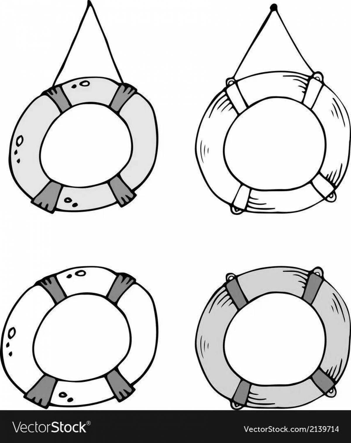 Photo Fun life buoy coloring book for kids