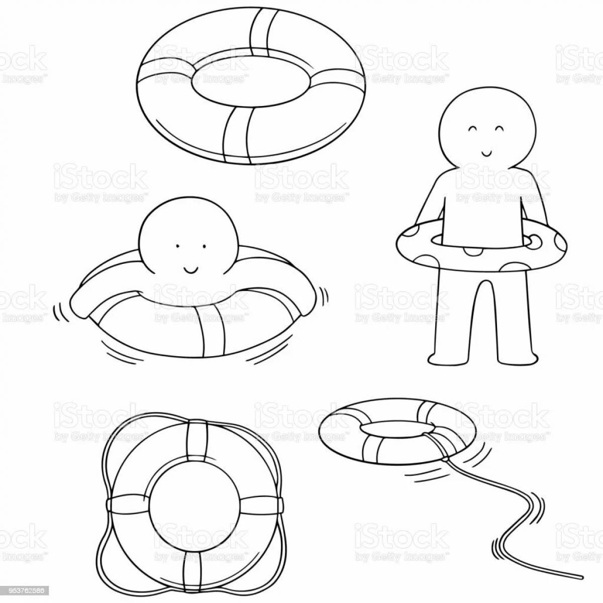 Coloring page baby life buoy