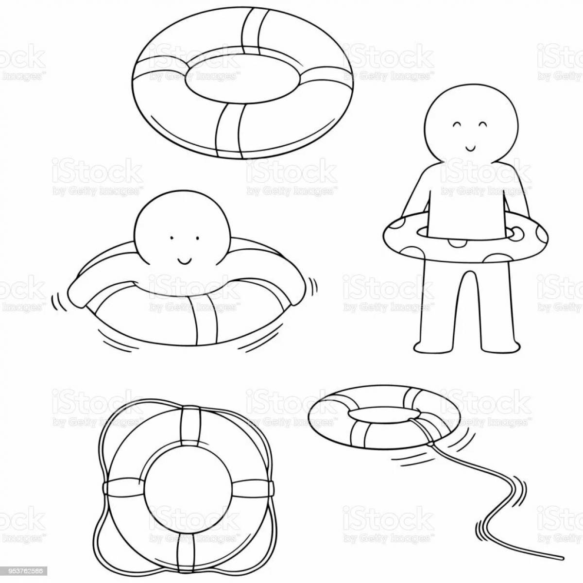 Photo Coloring page baby life buoy