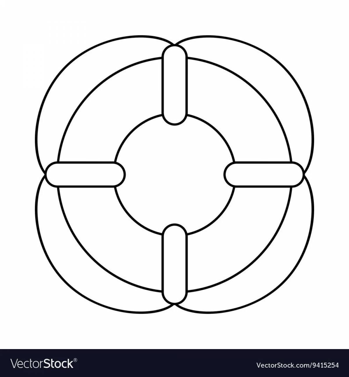 Photo Colored life buoy for babies