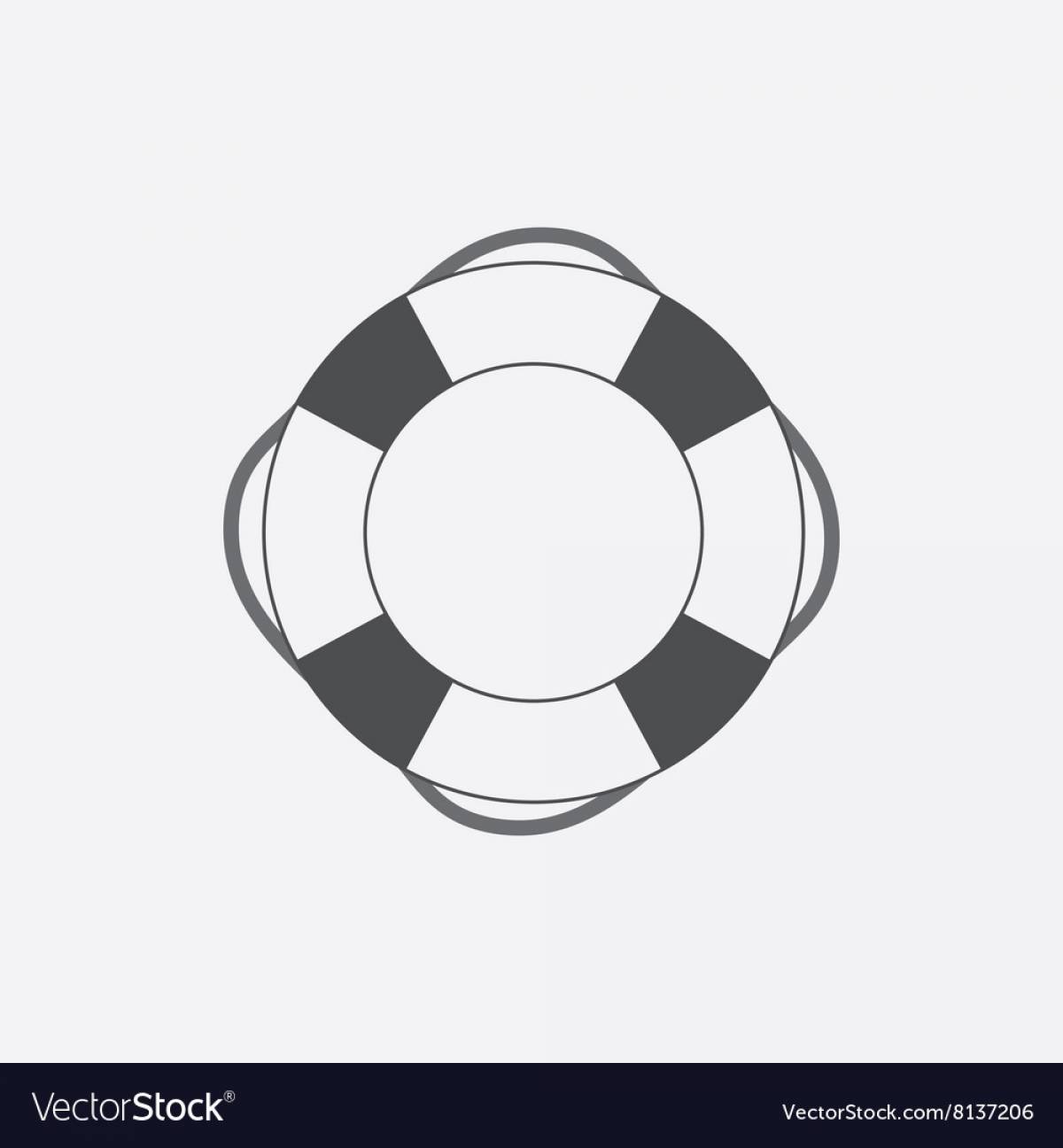 Photo Baby life buoy coloring page