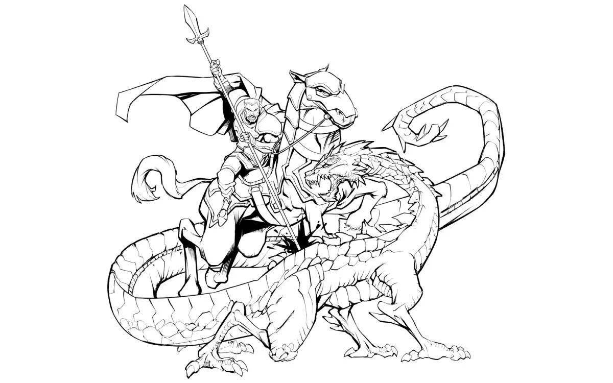 Coloring page jolly george the victorious