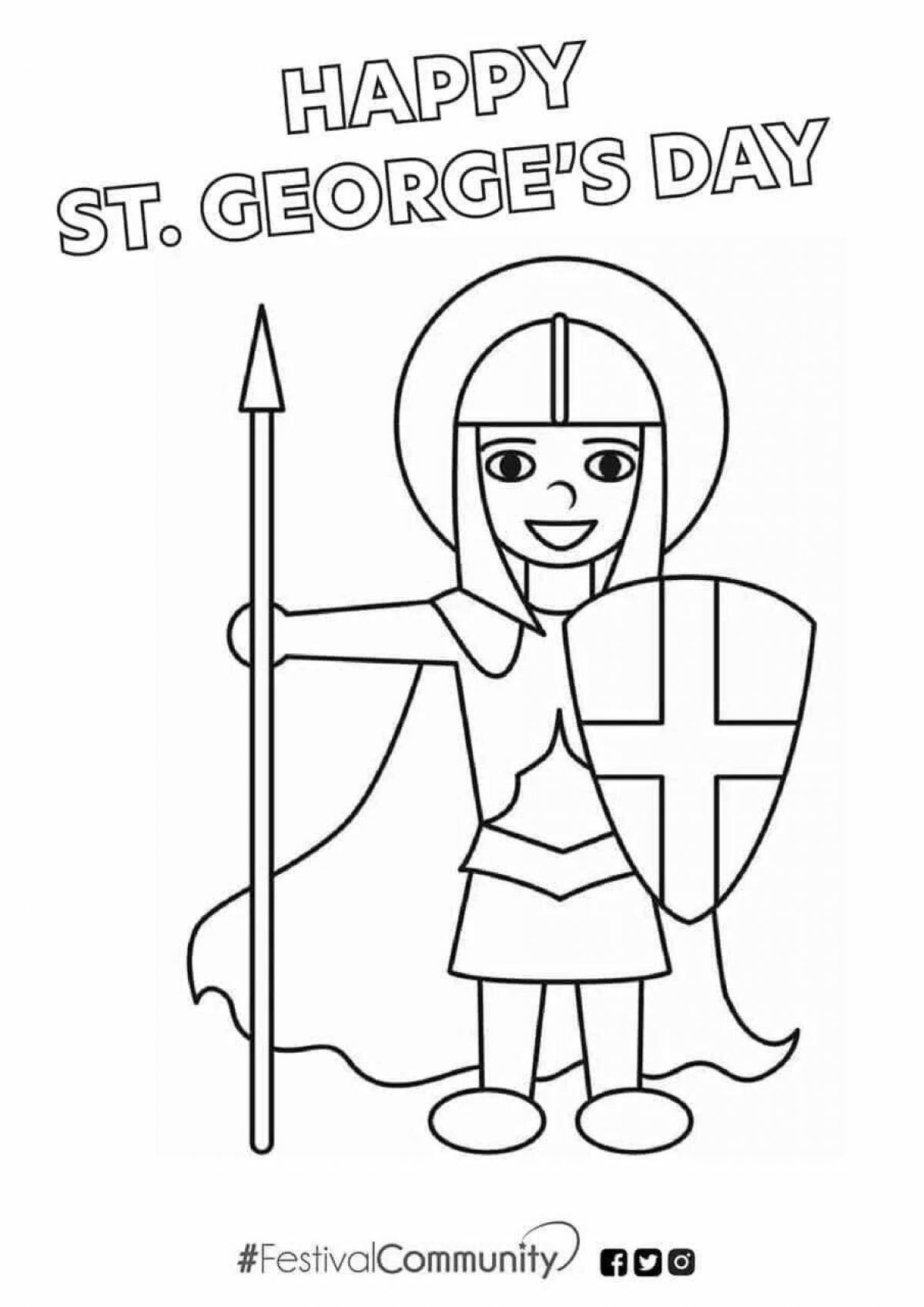 Animated coloring of george the victorious