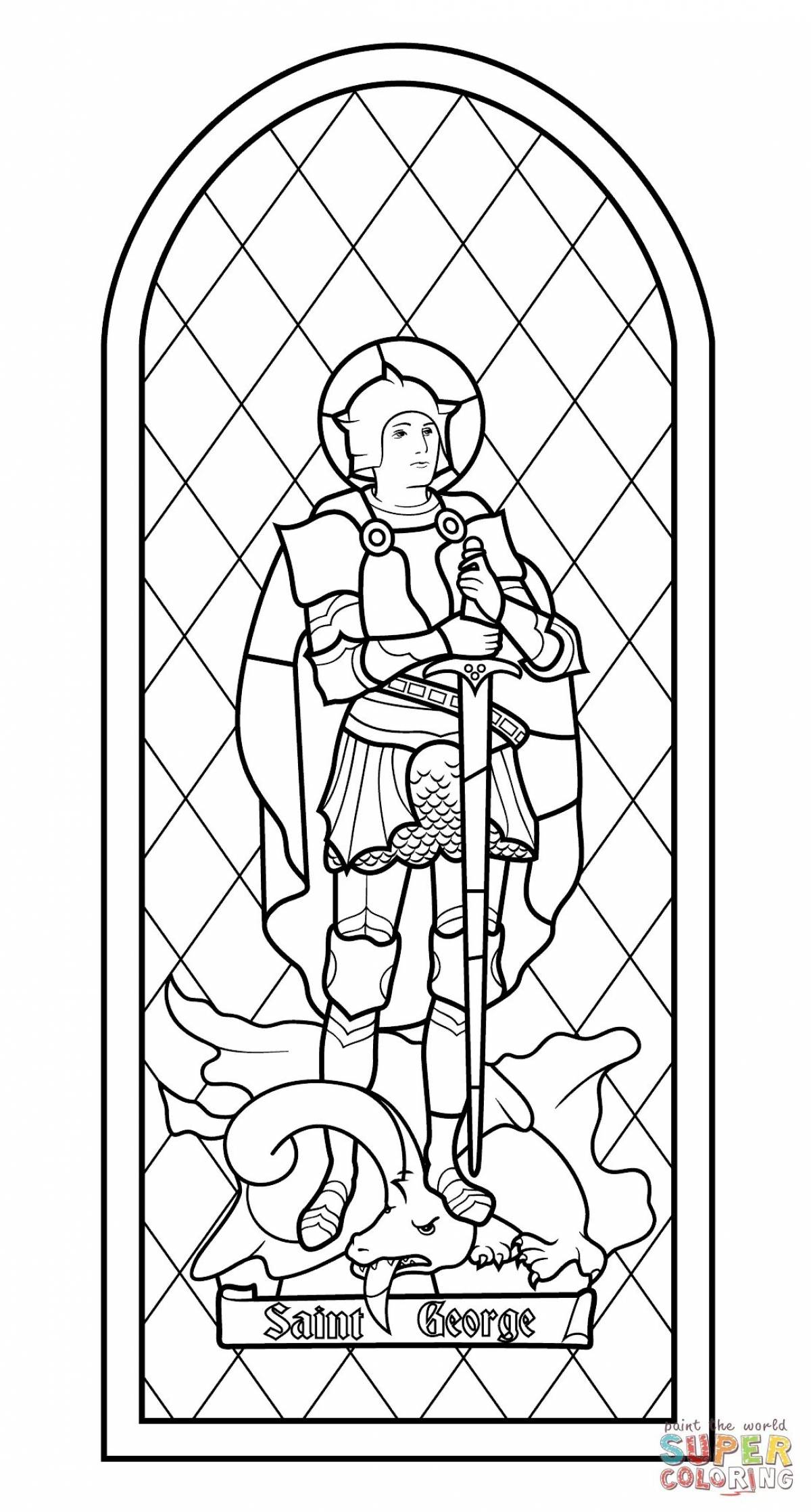 Coloring page beckoning george the victorious