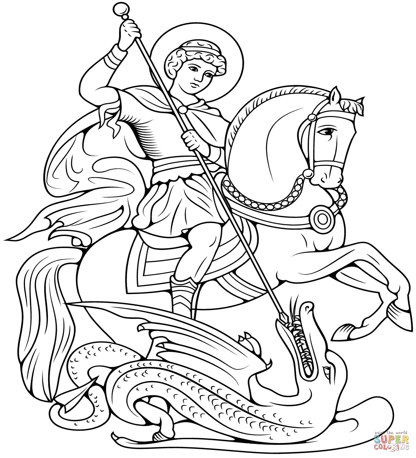 George the Victorious inspirational coloring book