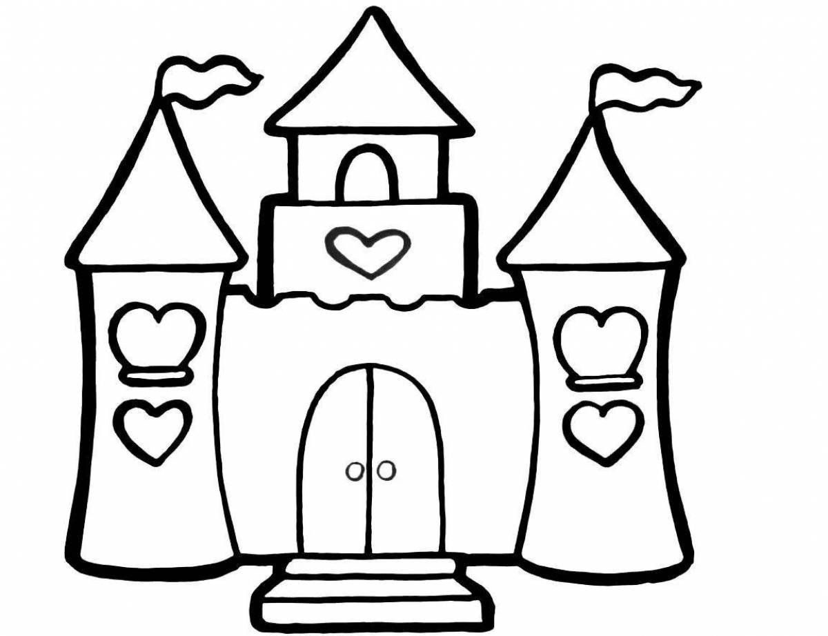 Luxury castle coloring pages for kids