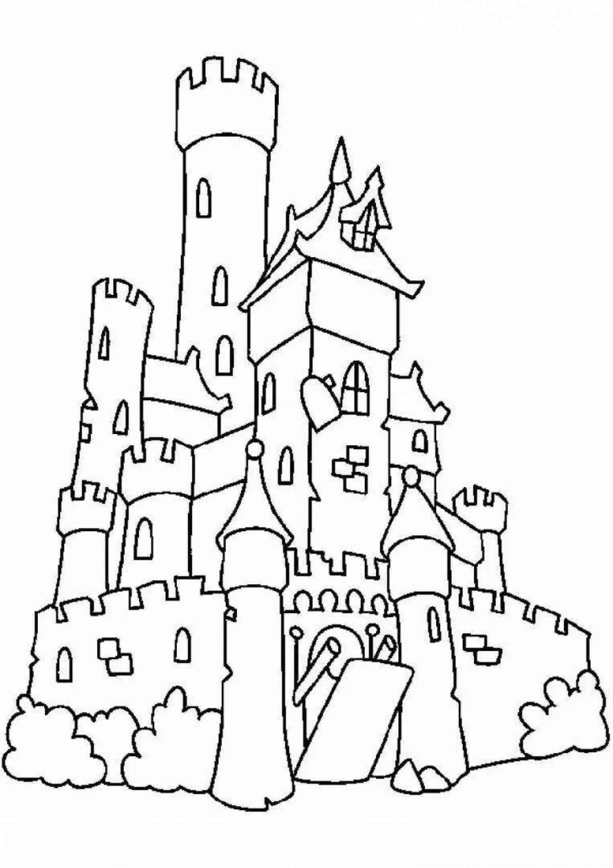 Coloring castles for kids