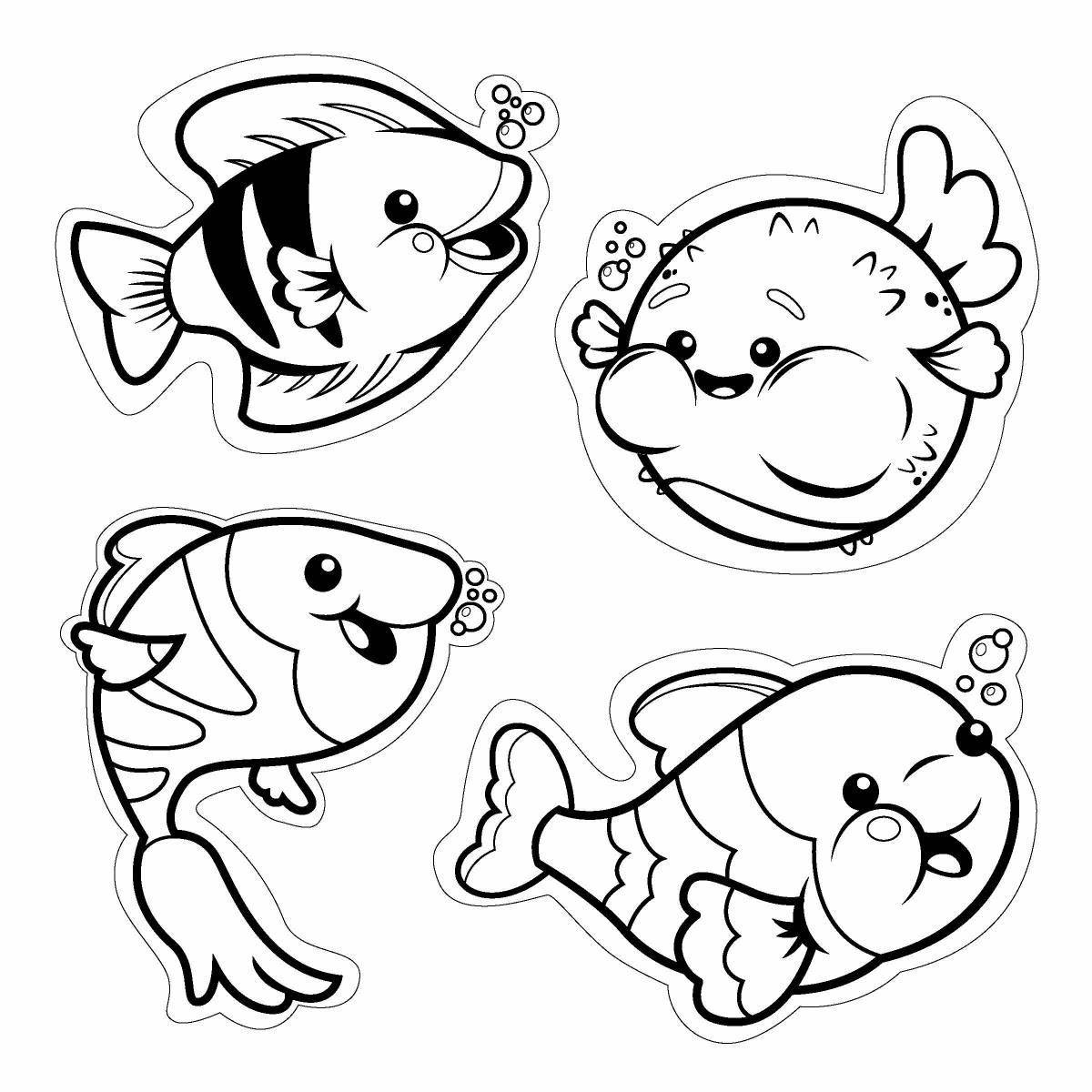 Рыбки рисунок для детей #6