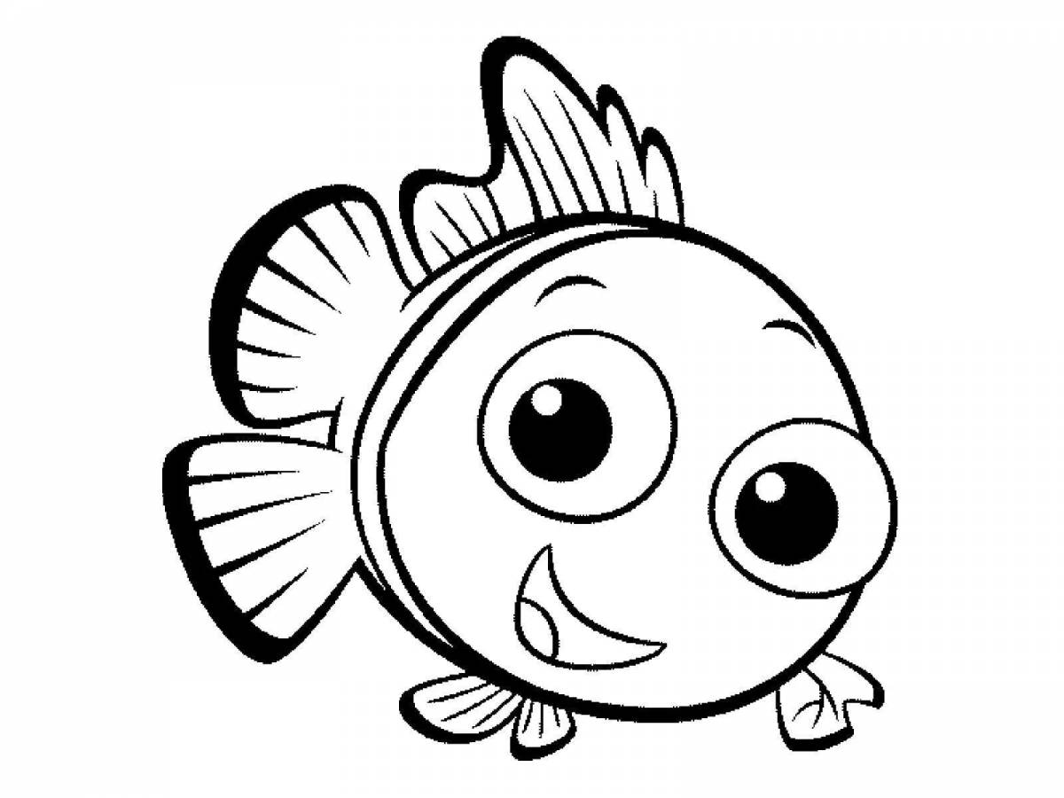 Рыбки рисунок для детей #8
