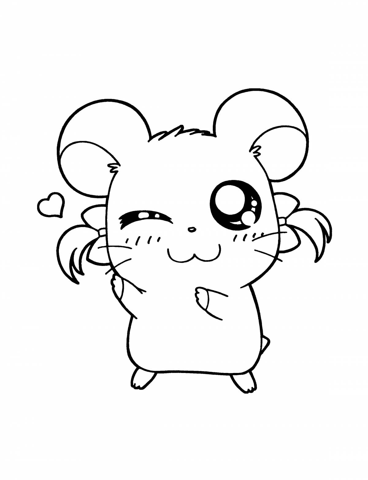 Anime animal coloring pages for girls